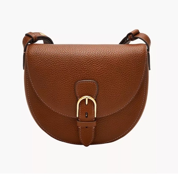 Fossil Handbags - FOSSIL Everleigh Leather Large Flap Crossbody Bag
